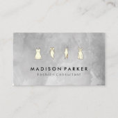 Zeitgenössische graue Wasserfarbe | Mode Bekleidun Visitenkarte (Vorderseite)