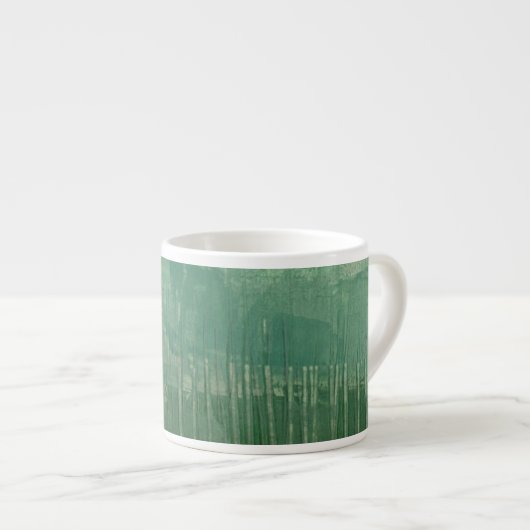 Zeitgenössische grüne Farbe Espressotasse (Vorderseite Rechts)