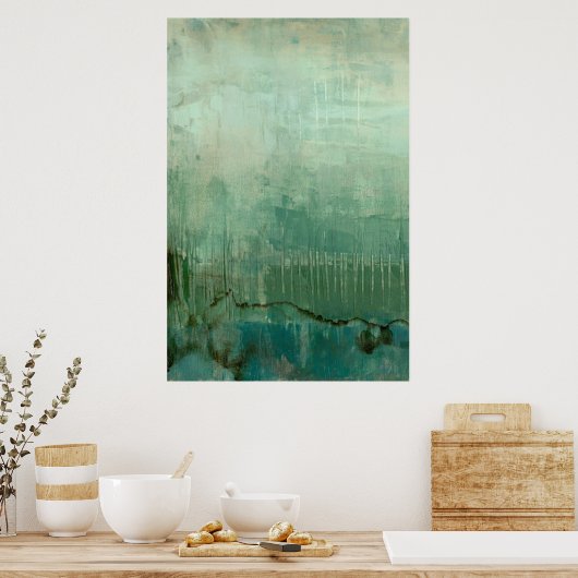 Zeitgenössische grüne Farbe Poster (Küche)