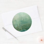 Zeitgenössische grüne Farbe Runder Aufkleber (Umschlag)