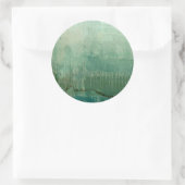 Zeitgenössische grüne Farbe Runder Aufkleber (Tasche)