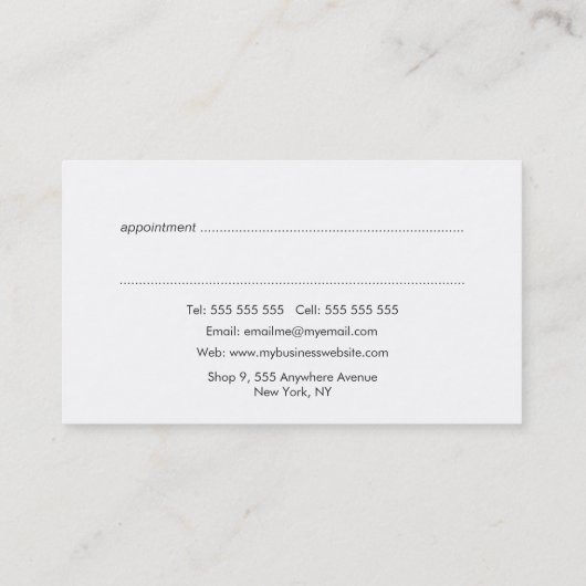 Zeitgenössische grüne Linien Wasserfarbenkünstleri Terminkarte (Rückseite)