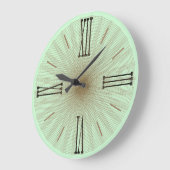 Zeitgenössische grüne Minze römische Zahlen Große Wanduhr (Winkel)