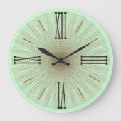Zeitgenössische grüne Minze römische Zahlen Große Wanduhr (Vorderseite)