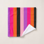 zeitgenössische Halloween-Streifen Badhandtuch Set (Waschlappen)