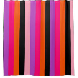 zeitgenössische Halloween-Streifen Duschvorhang