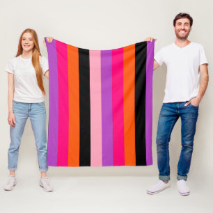 zeitgenössische Halloween-Streifen Fleecedecke