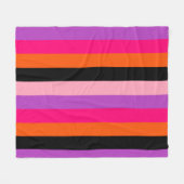 zeitgenössische Halloween-Streifen Fleecedecke (Vorderseite (Horizontal))