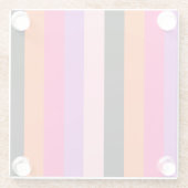 zeitgenössische Halloween-Streifen Glasuntersetzer (Rückseite)