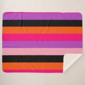 zeitgenössische Halloween-Streifen Sherpadecke (Vorderseite (Horizontal))