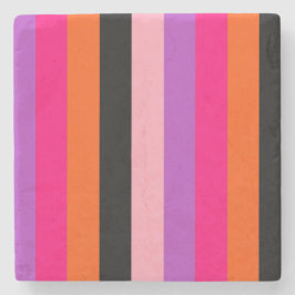 zeitgenössische Halloween-Streifen Steinuntersetzer