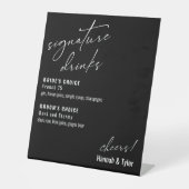 Zeitgenössische Handschrift Signature Drinks schwa Sockelschild (Vorderseite)
