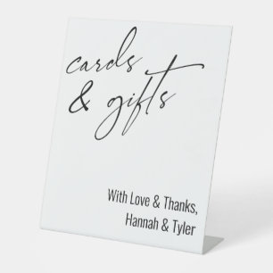Zeitgenössische Handschrift-Typografie-Karten & Ge Sockelschild