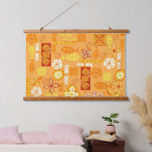 Zeitgenössische hawaiianische Ikonen Wandteppich Mit Holzrahmen (Schlafzimmer)