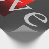 Zeitgenössische Hochzeit der Grauroten Liebe Geschenkpapier (Ecke)