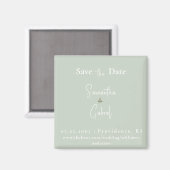 Zeitgenössische Hochzeit speichern Sie das Datum Magnet (Vorderseite/Rückseite)