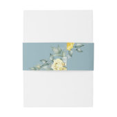 Zeitgenössische Hochzeit von Gelben Rosen Einladungsbanderole (Rückseitenbeispiel)