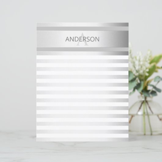 Zeitgenössische Imitate Silver Ombre Streifen & Gr (Stehend Vorderseite)