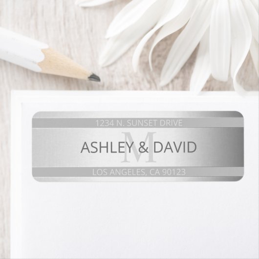 Zeitgenössische Imitate Silver Ombre Streifen & Gr (Insitu)