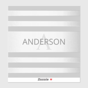 Zeitgenössische Imitate Silver Ombre Streifen & Gr Aufkleber