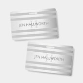 Zeitgenössische Imitate Silver Ombre Streifen & Gr Ausweis (Vorder- & Rückseite)