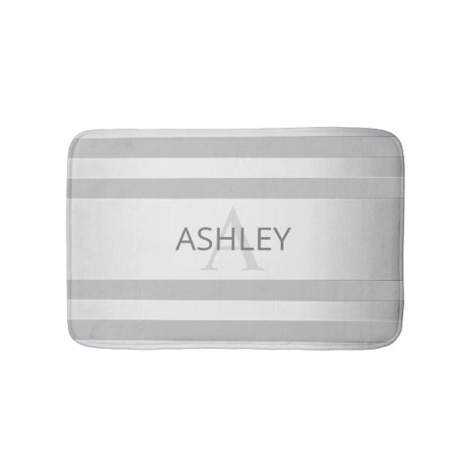 Zeitgenössische Imitate Silver Ombre Streifen & Gr Badematte (Vorderseite)