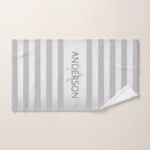 Zeitgenössische Imitate Silver Ombre Streifen & Gr Badhandtuch Set (Handtuch)