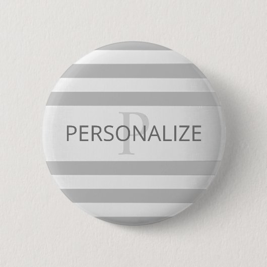 Zeitgenössische Imitate Silver Ombre Streifen & Gr Button (Vorderseite)