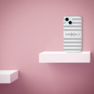 Zeitgenössische Imitate Silver Ombre Streifen & Gr Case-Mate iPhone Hülle