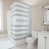 Zeitgenössische Imitate Silver Ombre Streifen & Gr Duschvorhang (Beispiel)