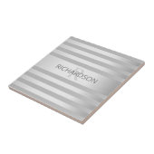 Zeitgenössische Imitate Silver Ombre Streifen & Gr Fliese (Seite)