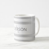 Zeitgenössische Imitate Silver Ombre Streifen & Gr Kaffeetasse (VorderseiteRechts)