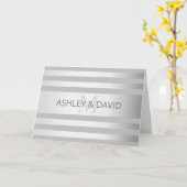 Zeitgenössische Imitate Silver Ombre Streifen & Gr Karte (Gelbe Blume)