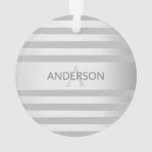 Zeitgenössische Imitate Silver Ombre Streifen & Gr Ornament (Rückseite)