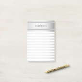 Zeitgenössische Imitate Silver Ombre Streifen & Gr Post-it Klebezettel (Auf Schreibtisch)