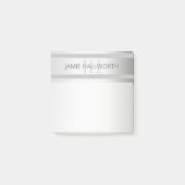 Zeitgenössische Imitate Silver Ombre Streifen & Gr Post-it Klebezettel (Vorderseite)