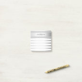 Zeitgenössische Imitate Silver Ombre Streifen & Gr Post-it Klebezettel (Auf Schreibtisch)