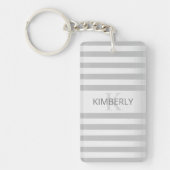 Zeitgenössische Imitate Silver Ombre Streifen & Gr Schlüsselanhänger (Vorderseite)