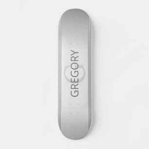 Zeitgenössische Imitate Silver Ombre Streifen & Gr Skateboard