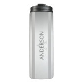 Zeitgenössische Imitate Silver Ombre Streifen & Gr Thermosbecher (Vorderseite)