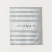 Zeitgenössische Imitate Silver Ombre Streifen & Gr Wandteppich (Vorderseite)