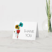 Zeitgenössische Jugendstil-Hochzeit Dankeskarte (Vorderseite)