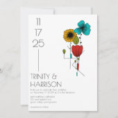 Zeitgenössische Jugendstil-Hochzeit Einladung (Vorderseite)