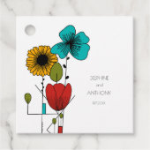 Zeitgenössische Jugendstil-Hochzeit Geschenkanhänger (Vorderseite)