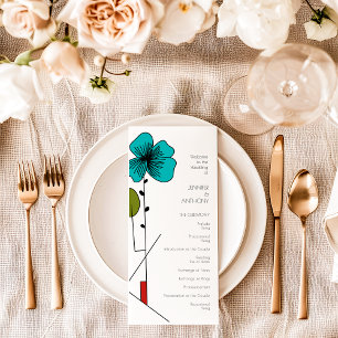 Zeitgenössische Jugendstil-Hochzeit Programm