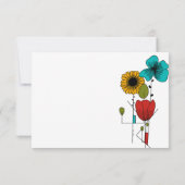 Zeitgenössische Jugendstil-Hochzeit RSVP Karte (Rückseite)