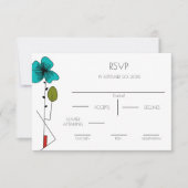 Zeitgenössische Jugendstil-UAWG RSVP Karte (Vorderseite)