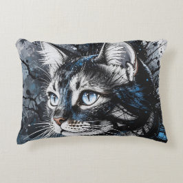 Zeitgenössische Katze Dekokissen