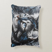 Zeitgenössische Katze Dekokissen (Rückseite(Vertikal))