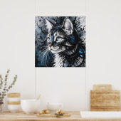 Zeitgenössische Katze Poster (Küche)